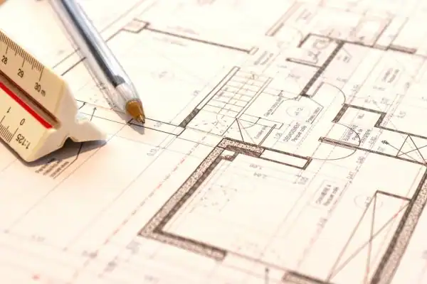 Image of architect Glossop drawings